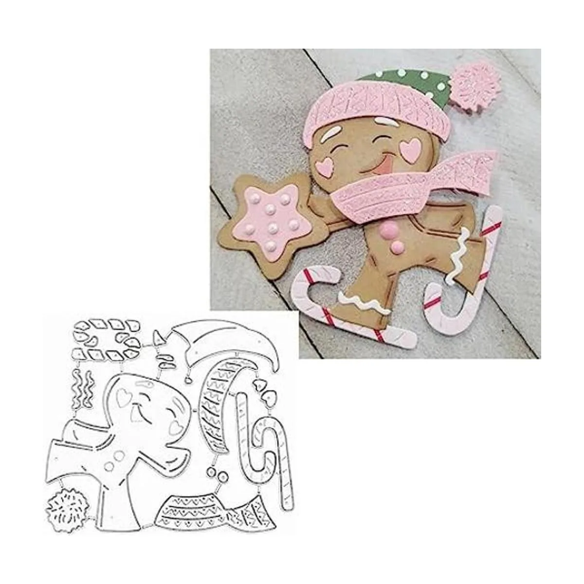 Esquiar pan de jengibre para hombre troqueles de metal_1