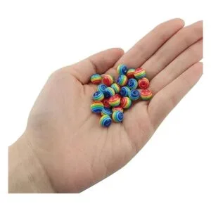 ZZLZX 100 cuentas redondas de plástico de 0.315 in con_3