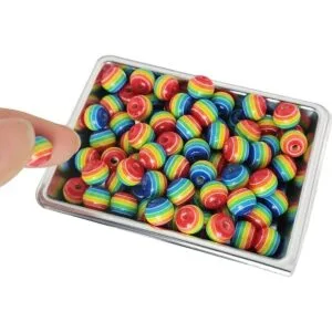 ZZLZX 100 cuentas redondas de plástico de 0.315 in con_2