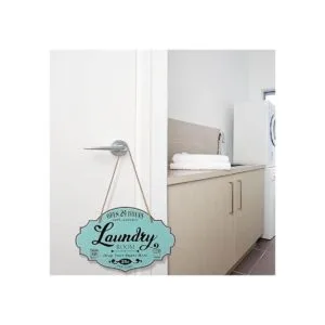 2 piezas de decoración de cuarto de servicio letreros_4