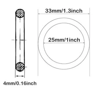 12 anillos tóricos de metal de 1 pulgada de acero_3