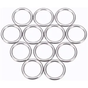 12 anillos tóricos de metal de 1 pulgada de acero_1