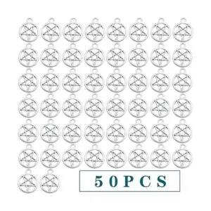 Aylifu 50 dijes de pentagrama vintage redondos de_2