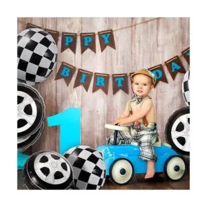 12 globos a cuadros blancos y negros de 18 pulgadas_5