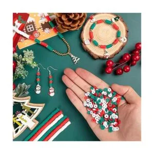 Cuentas de arcilla de Navidad 24 estilos de colgantes_3