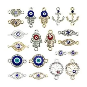 20 piezas de aleación mixta de esmalte de mal de ojo con_1