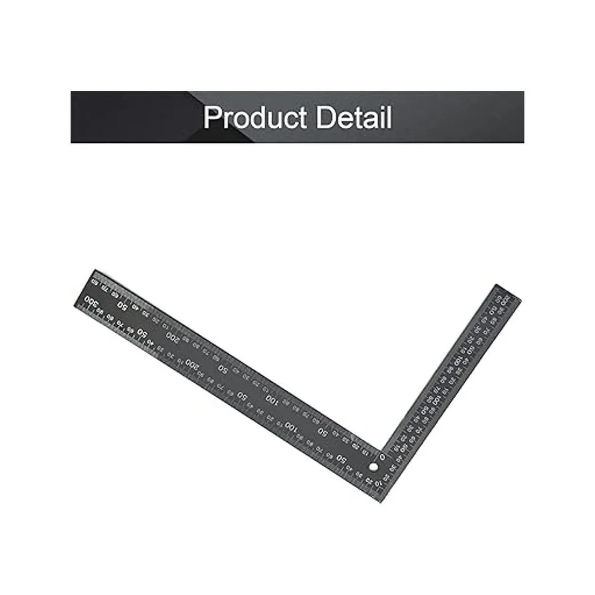 Utoolmart Regla de ángulo recto regla de acero al carbono_3