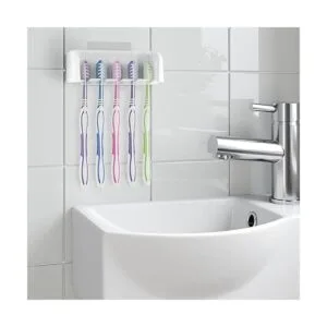 Soporte para cepillo de dientes de 5 ranuras para montaje_5