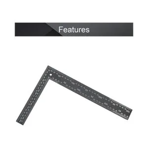 Utoolmart Regla de ángulo recto regla de acero al carbono_4