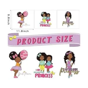 Calcomanía de pared con cita inspiradora para niña negra_2