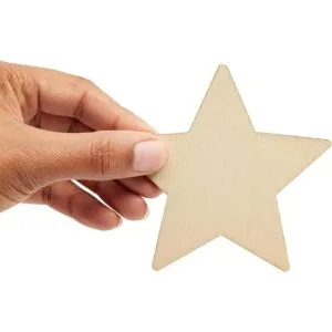 Paquete de 24 estrellas de madera para manualidades_5