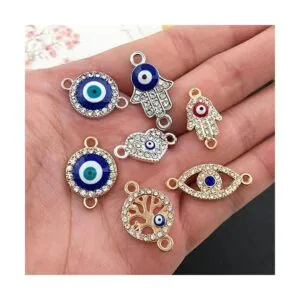 20 piezas de aleación mixta de esmalte de mal de ojo con_6