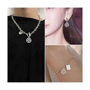 Aylifu 50 dijes de pentagrama vintage redondos de_6