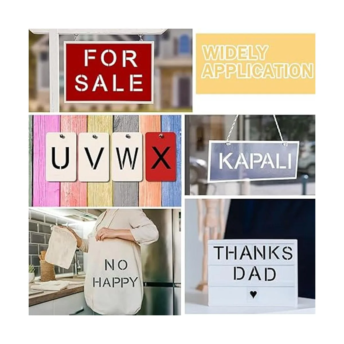 Augshy Paquete de 56 plantillas de letras y números del_5