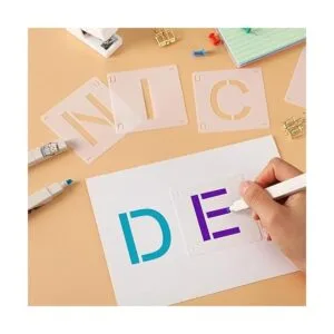 Augshy Paquete de 56 plantillas de letras y números del_4