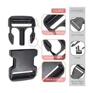 CooBigo Paquete de 5 clips de hebilla de plástico de_5