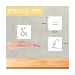 Augshy Paquete de 56 plantillas de letras y números del_2