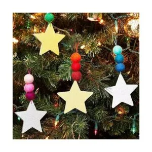 Paquete de 24 estrellas de madera para manualidades_3