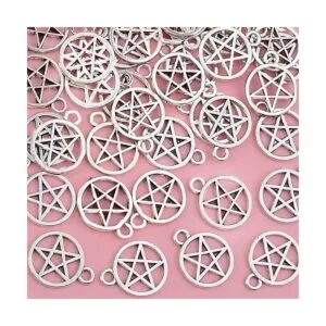 Aylifu 50 dijes de pentagrama vintage redondos de_4