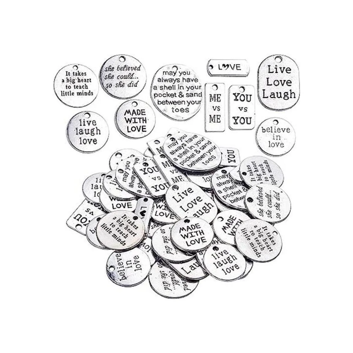 Inspiration Words Charms Craft Supplies Abalorios_1