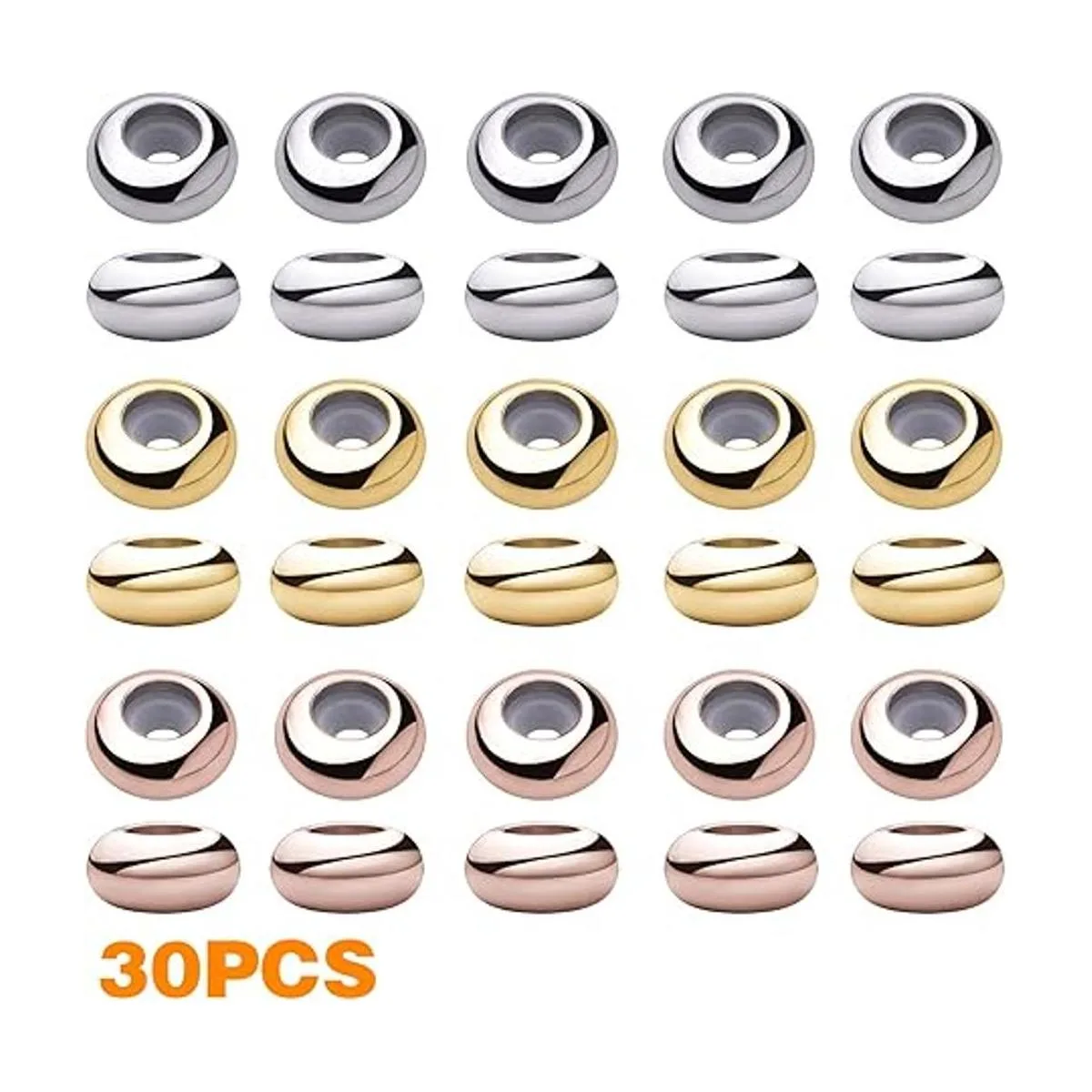 30 cuentas de tapón de goma de 0.315 in de latón_2