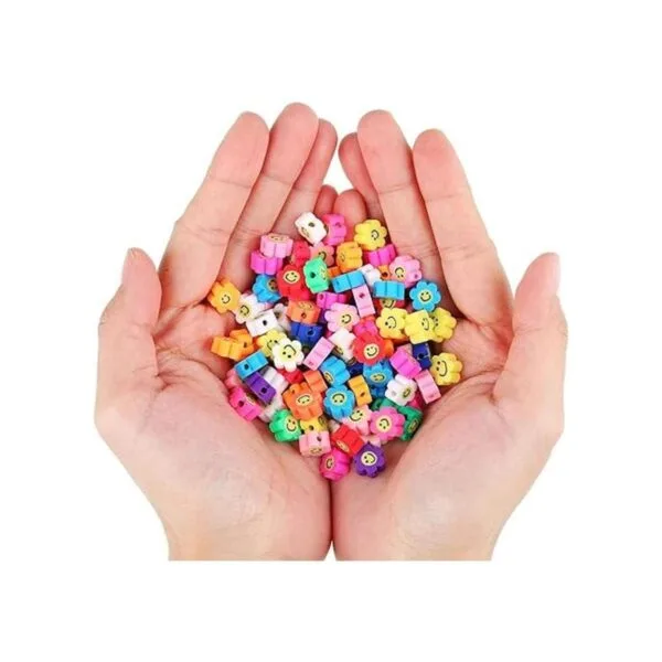 200 piezas de forma de flor de arcilla polimérica cuentas_3