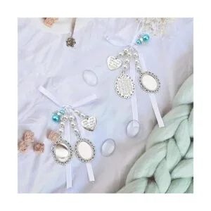 URROMA Ramo de boda con lazo 2 dijes de fotos_5