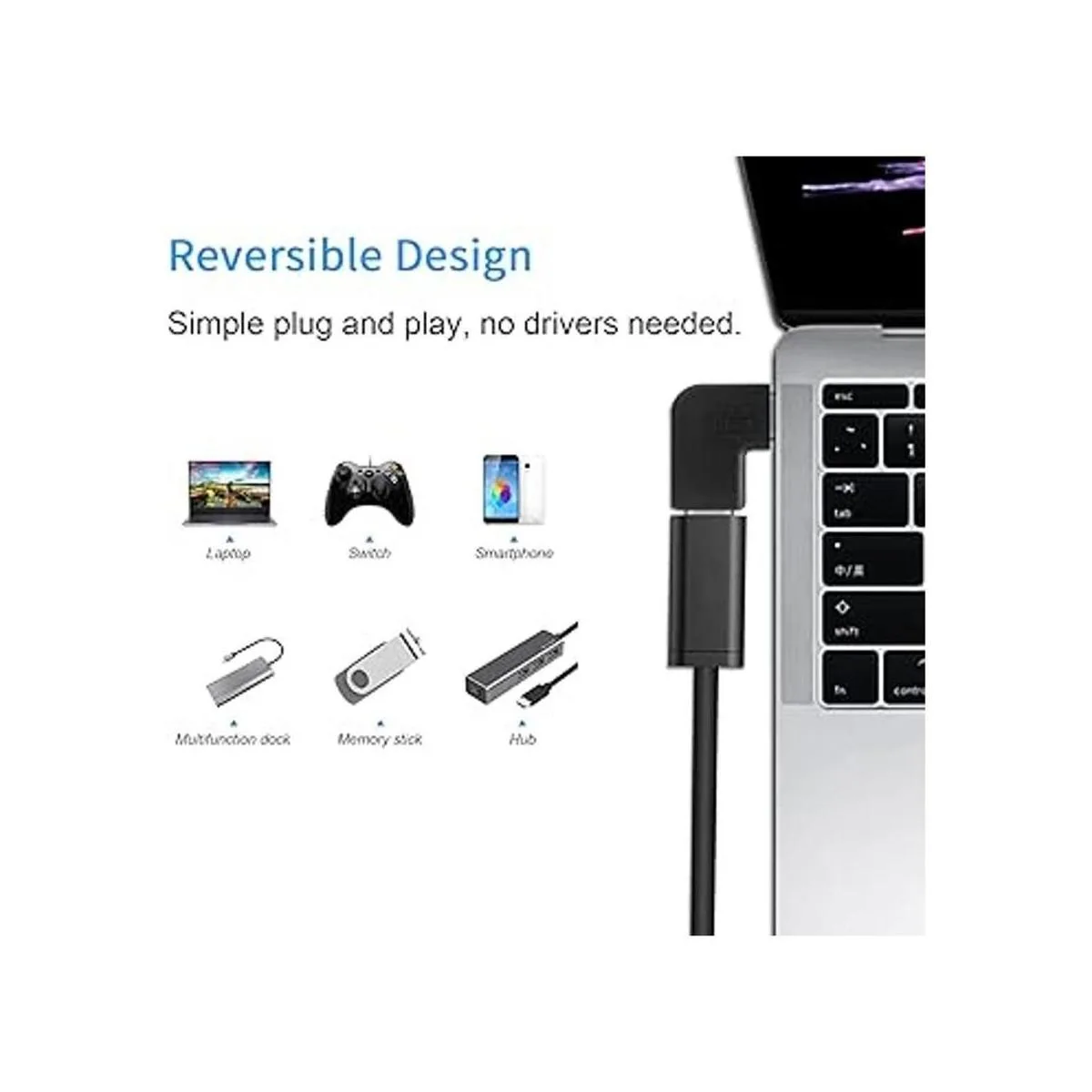 Poyiccot Adaptador USB C de ángulo recto adaptador USB C_2