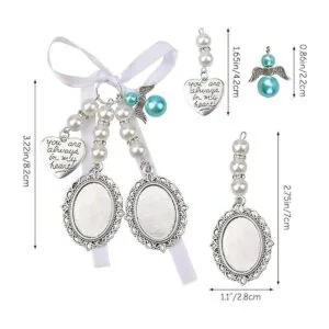 URROMA Ramo de boda con lazo 2 dijes de fotos_2