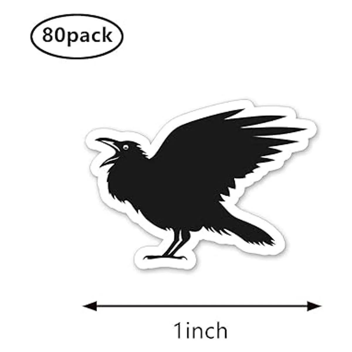 Raven Blackbird Pegatinas de cuervo de 1.0 in para_2
