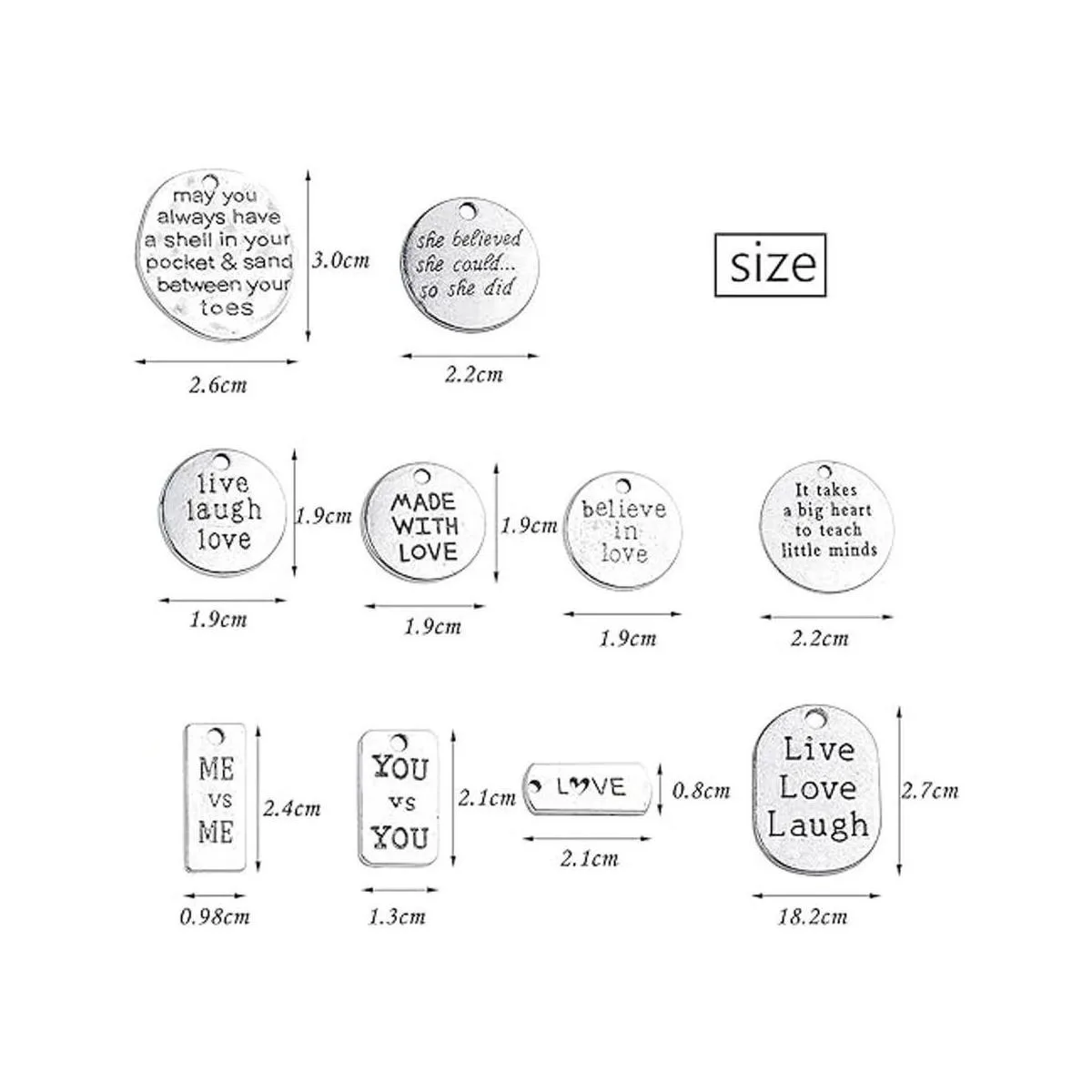 Inspiration Words Charms Craft Supplies Abalorios_7