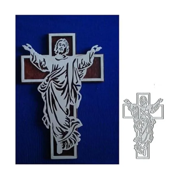 Cross Jesus Troqueles de metal para manualidades_5