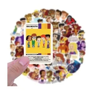 Paquete de 50 calcomanías de mercancía de boca grande_4