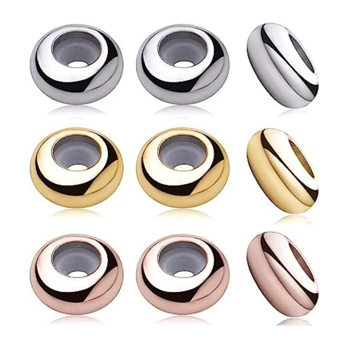 30 cuentas de tapón de goma de 0.315 in de latón_1