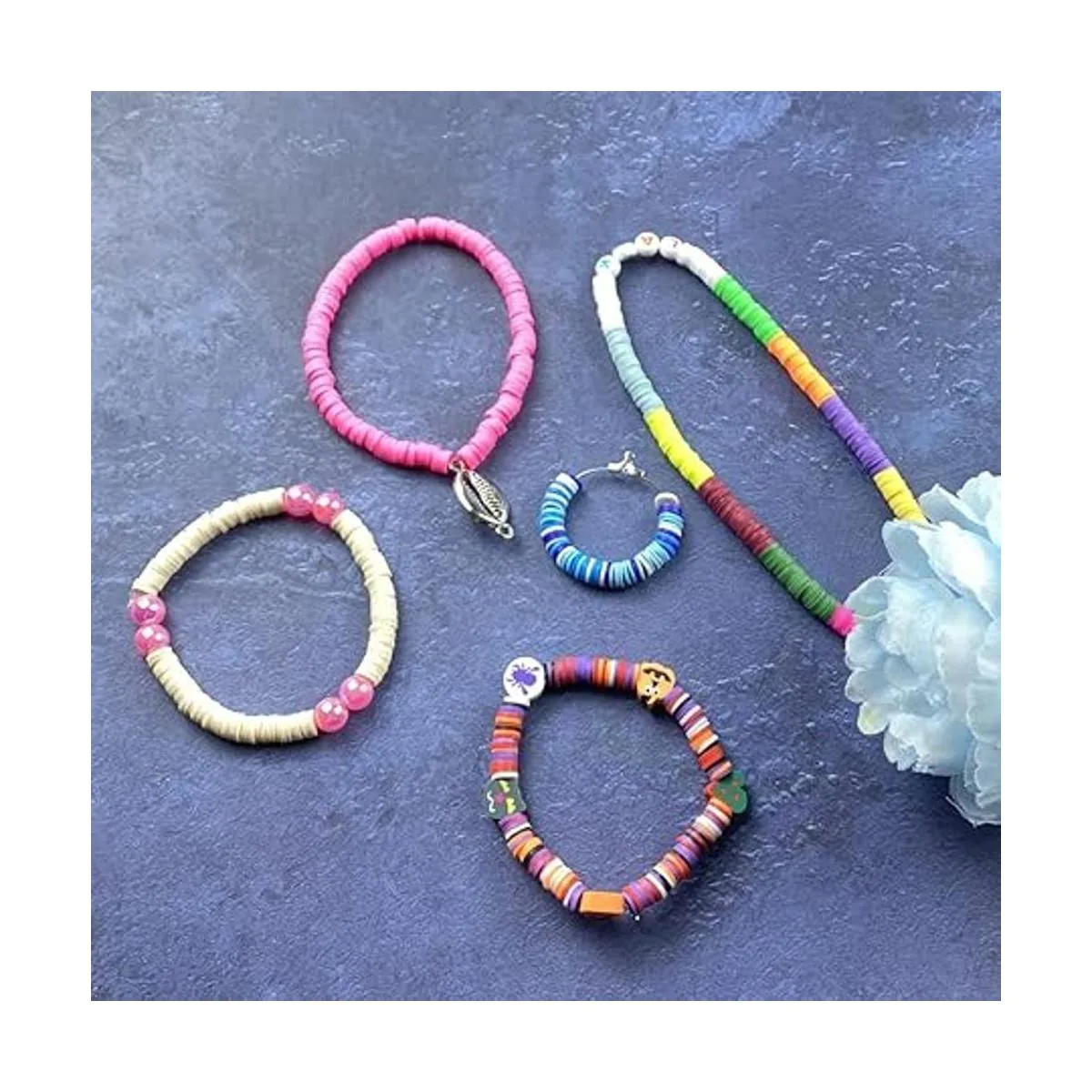 4000 cuentas de arcilla polimérica de mezcla rosa cuentas_7