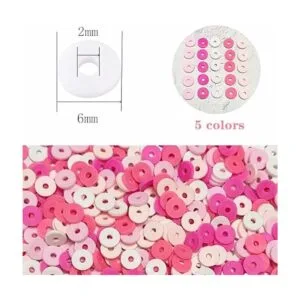 4000 cuentas de arcilla polimérica de mezcla rosa cuentas_2