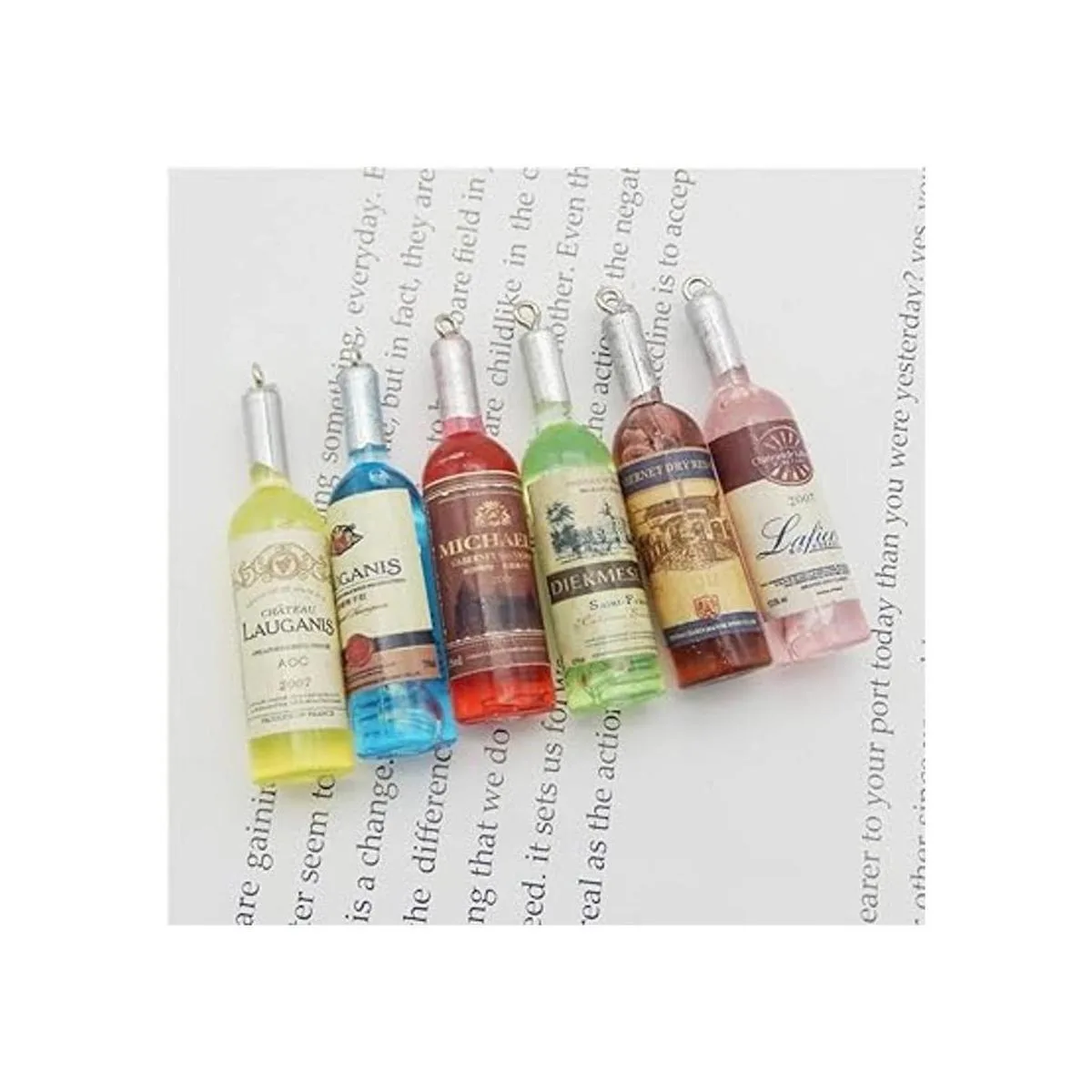 10 piezas de varios colores mini botellas de vino de_4