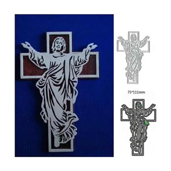 Cross Jesus Troqueles de metal para manualidades_6