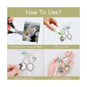 URROMA Ramo de boda con lazo 2 dijes de fotos_4