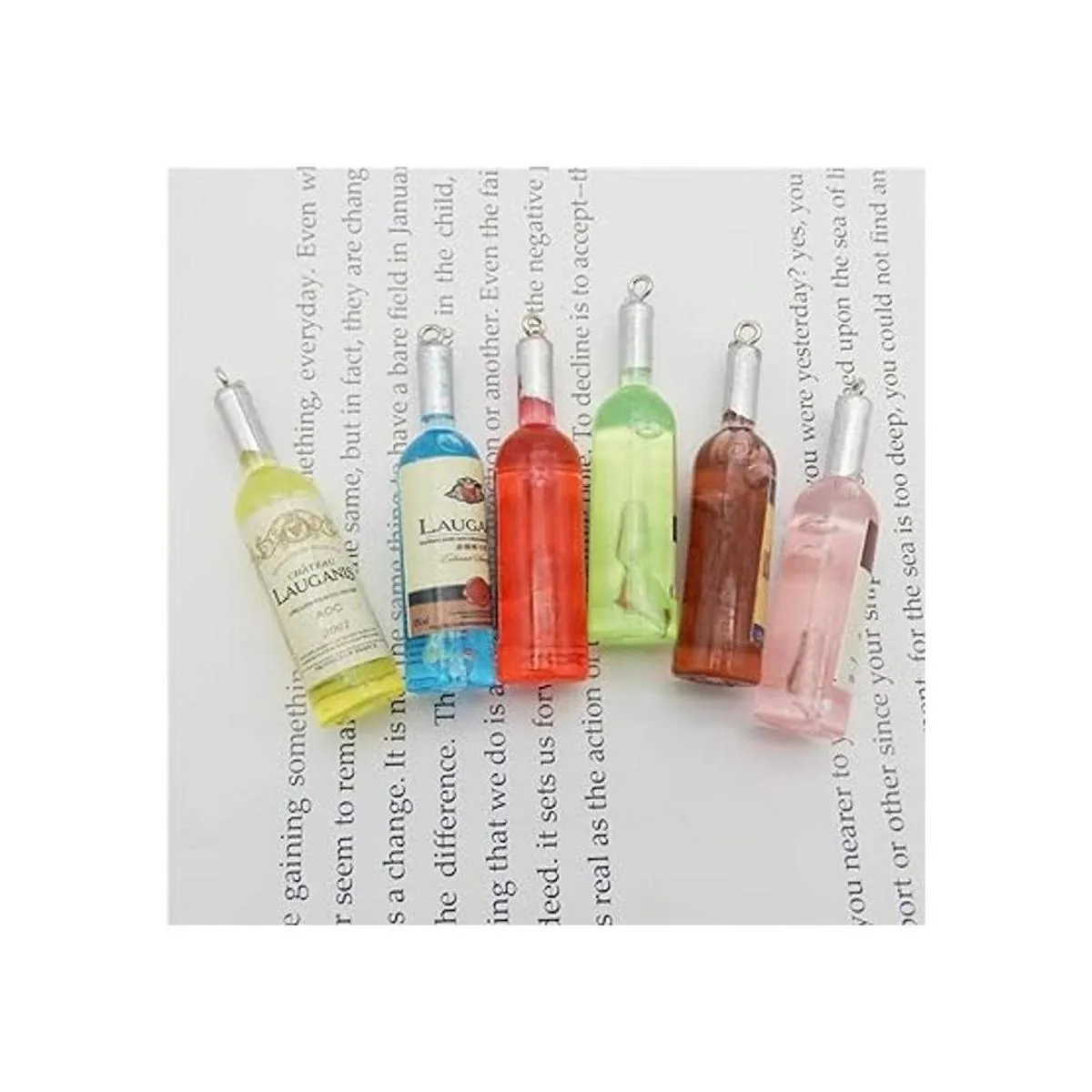 10 piezas de varios colores mini botellas de vino de_3