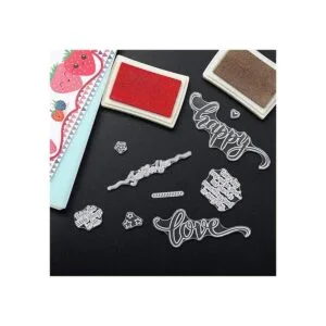 4 hojas de tarjetas de sello de silicona transparente con_5