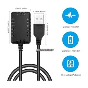 Crazepony Cable cargador de equilibrio USB 2 en 1 1A con_3