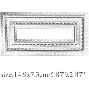 Juego de 4 piezas con marco rectangular de metal_2