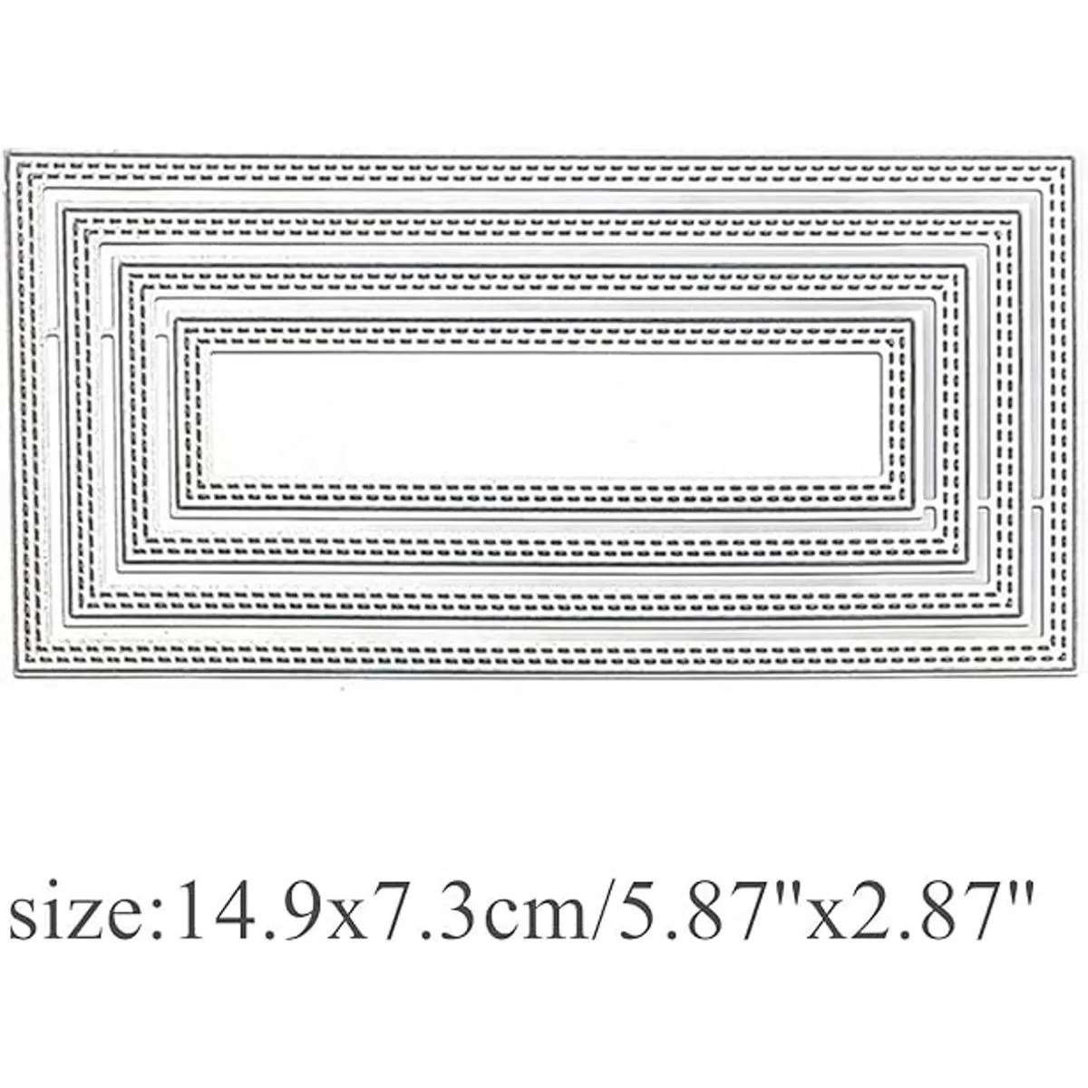 Juego de 4 piezas con marco rectangular de metal_2