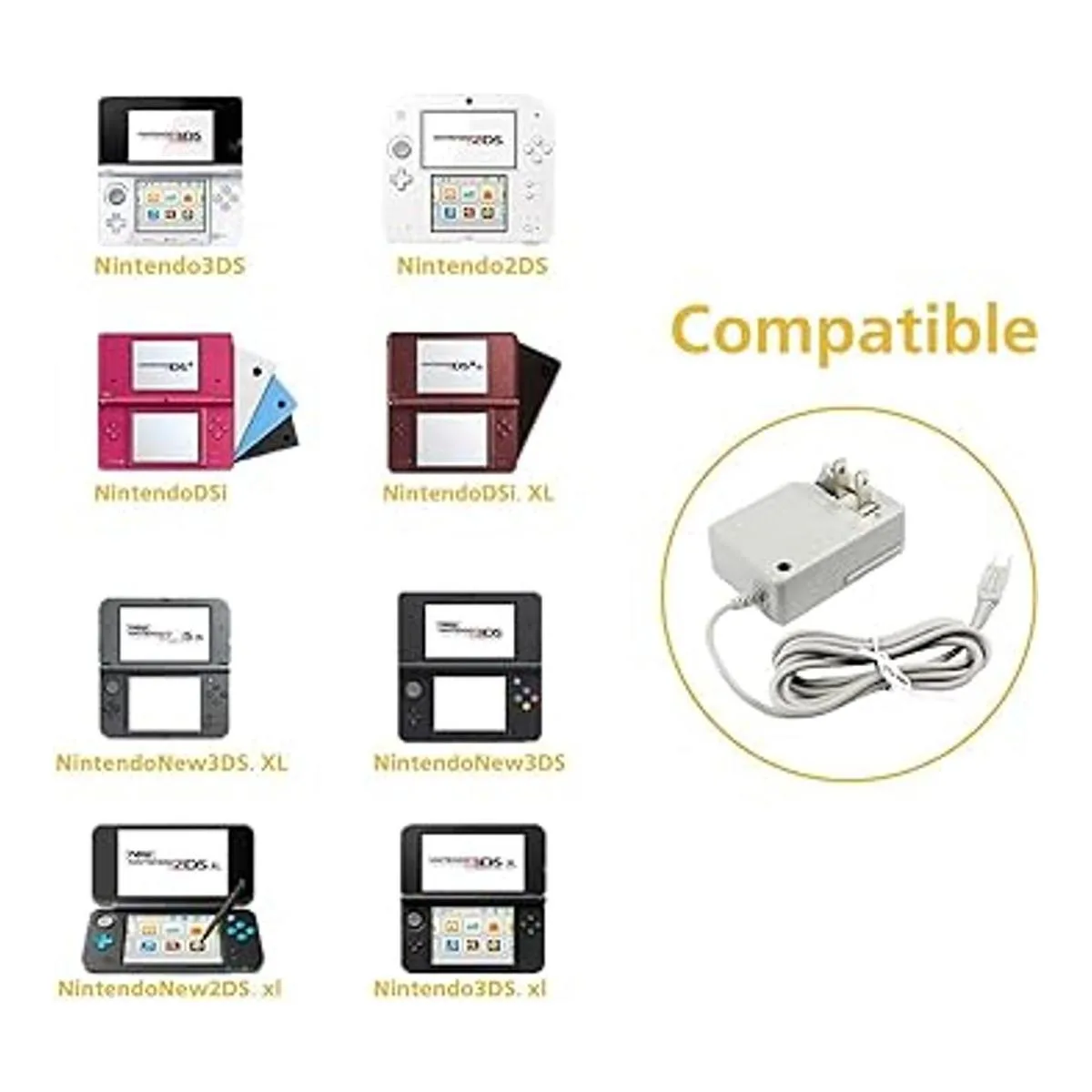 Cargador 3DS fuente de alimentación de viaje para el_2