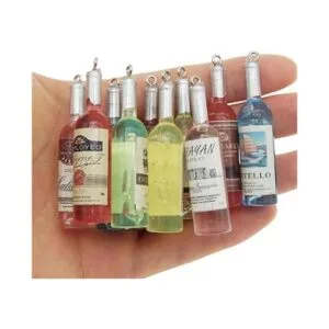 10 piezas de varios colores mini botellas de vino de_2