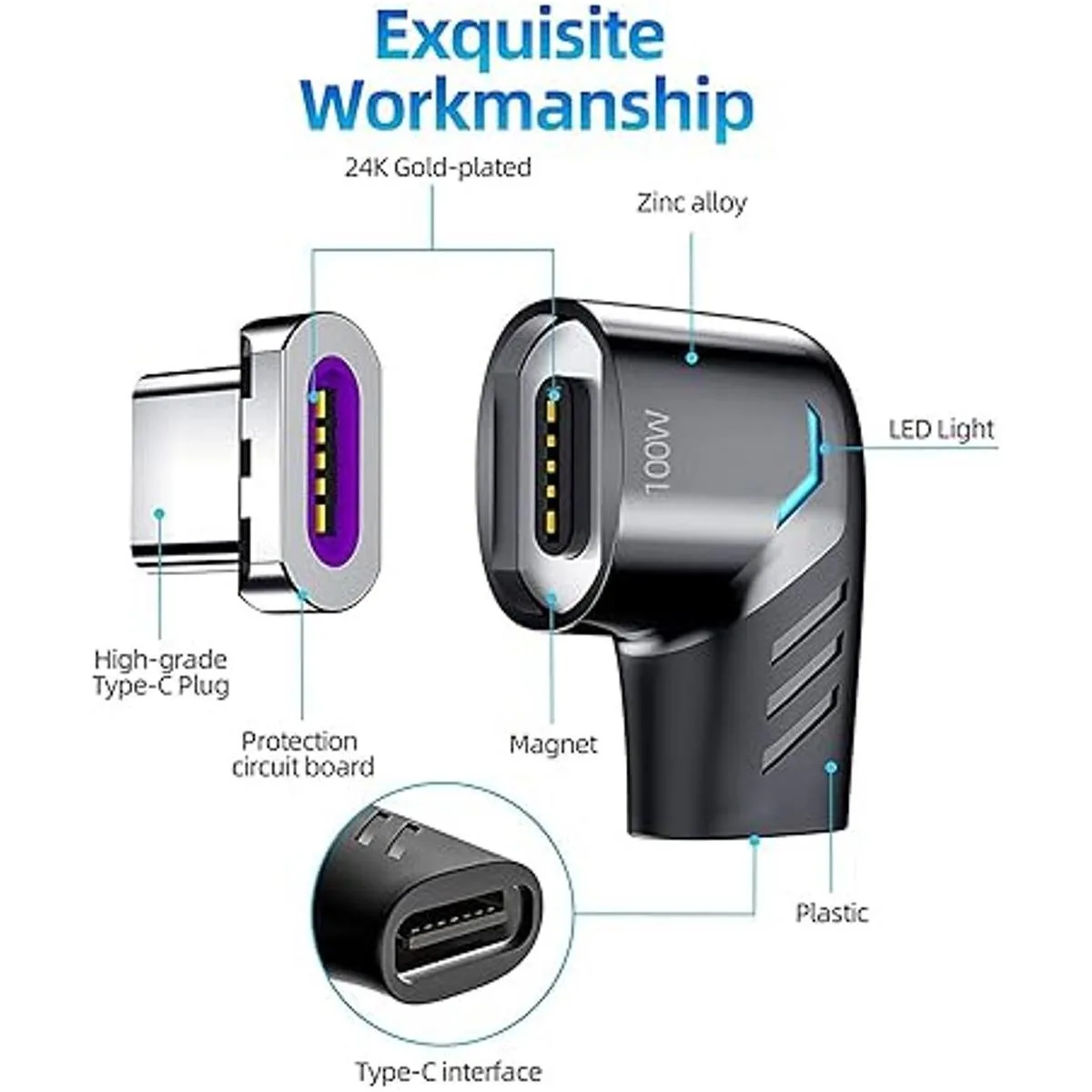 Sisyphy Adaptador USB C magnético 5 pines tipo C_6