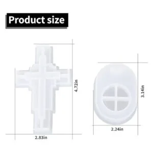 Molde de resina Jesús Cross con base de silicona para_6