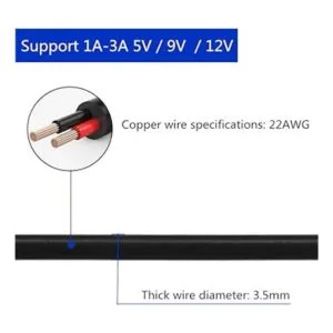 DZYDZR Cable de extensión 2 unidades 3.3 ft 0.053 in x_5