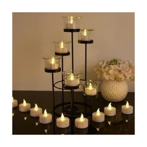 Vickiss Velas de té con pilas juego de 24 luces LED sin_2
